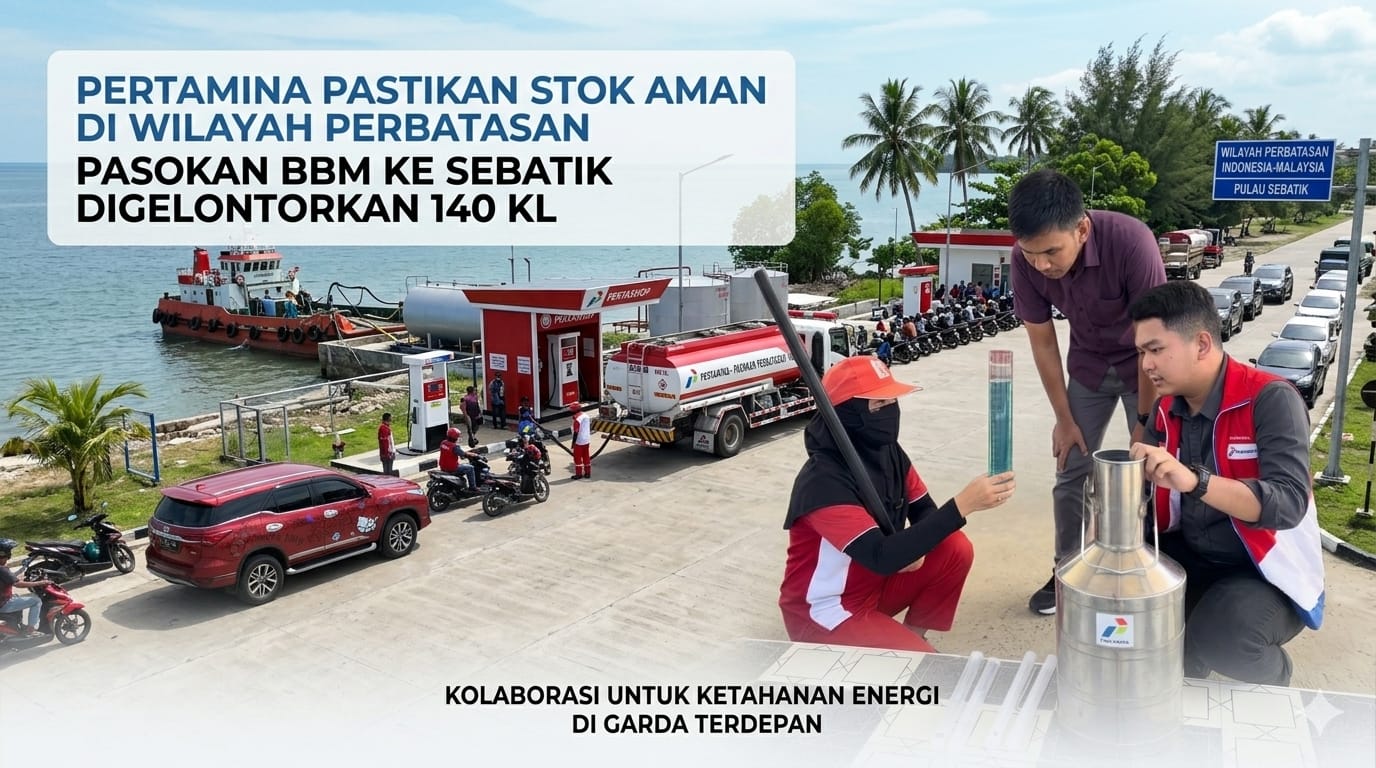 Pasokan BBM ke Sebatik Digelontorkan 140 KL,Pertamina Pastikan Stok Aman di Wilayah Perbatasan
