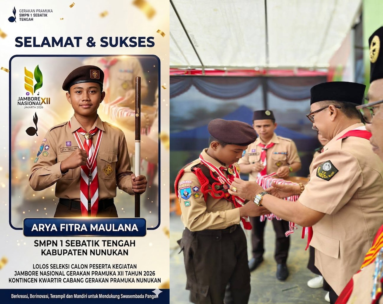 Dari Perbatasan, Arya Fitra Maulana Lolos Jambore Nasional XII 2026