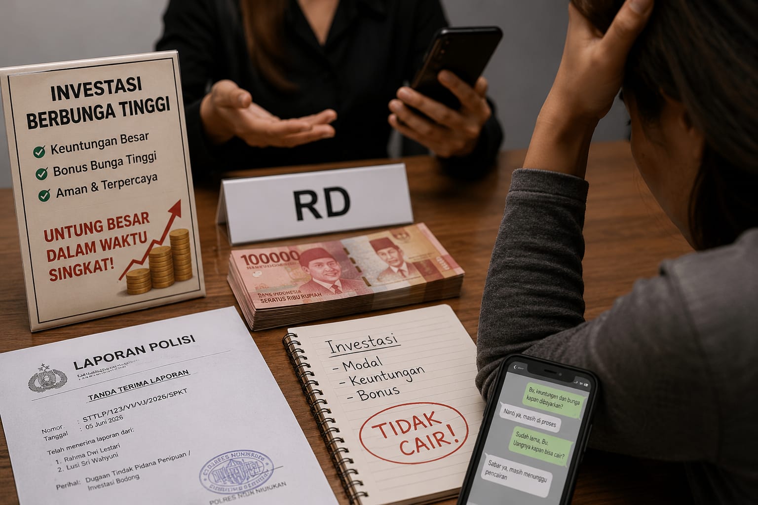 Diduga Tergiur Investasi Berbunga Tinggi, Dua Warga Nunukan Rugi Hampir Rp100 Juta
