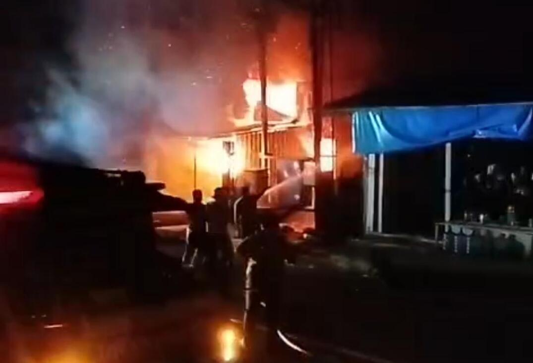Pemilik Pulang Kampung, Toko Sembako dan Agen di Nunukan Ludes Terbakar